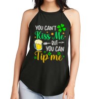 St Patrick's Day Lucky Shamrock Waitress Bartender Waiter Women's Perfect Tri Rocker Tank