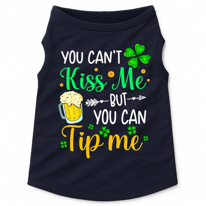 St Patrick's Day Lucky Shamrock Waitress Bartender Waiter Doggie Tank
