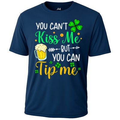St Patrick's Day Lucky Shamrock Waitress Bartender Waiter Performance Shirt