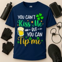 St Patrick's Day Lucky Shamrock Waitress Bartender Waiter Performance Shirt