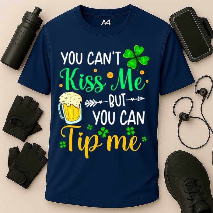 St Patrick's Day Lucky Shamrock Waitress Bartender Waiter Performance Shirt