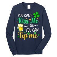 St Patrick's Day Lucky Shamrock Waitress Bartender Waiter Long Sleeve Shirt