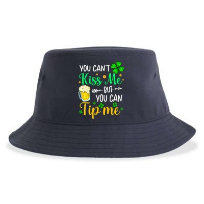 St Patrick's Day Lucky Shamrock Waitress Bartender Waiter Sustainable Bucket Hat