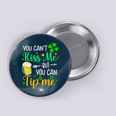 St Patrick's Day Lucky Shamrock Waitress Bartender Waiter Button
