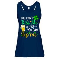 St Patrick's Day Lucky Shamrock Waitress Bartender Waiter Ladies Essential Flowy Tank