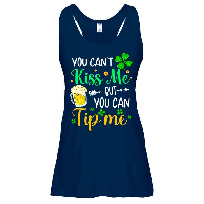St Patrick's Day Lucky Shamrock Waitress Bartender Waiter Ladies Essential Flowy Tank