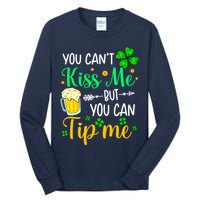 St Patrick's Day Lucky Shamrock Waitress Bartender Waiter Tall Long Sleeve T-Shirt