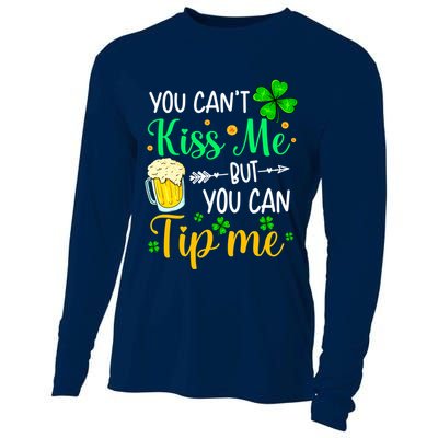 St Patrick's Day Lucky Shamrock Waitress Bartender Waiter Cooling Performance Long Sleeve Crew
