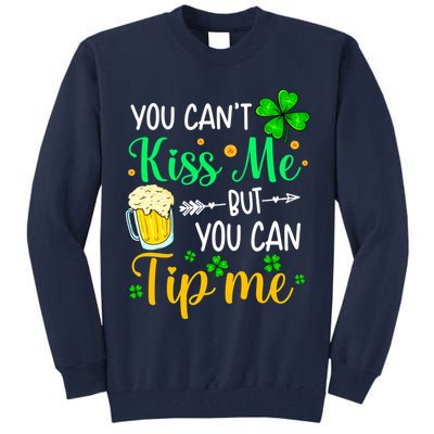 St Patrick's Day Lucky Shamrock Waitress Bartender Waiter Tall Sweatshirt