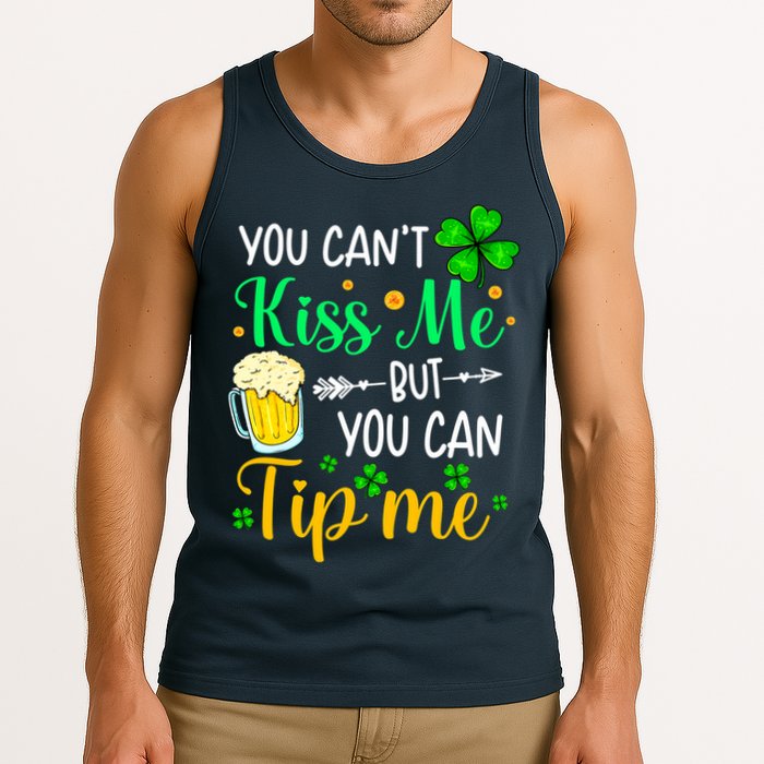 St Patrick's Day Lucky Shamrock Waitress Bartender Waiter Tank Top
