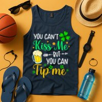 St Patrick's Day Lucky Shamrock Waitress Bartender Waiter Tank Top