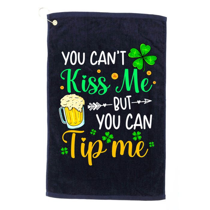 St Patrick's Day Lucky Shamrock Waitress Bartender Waiter Golf Towel