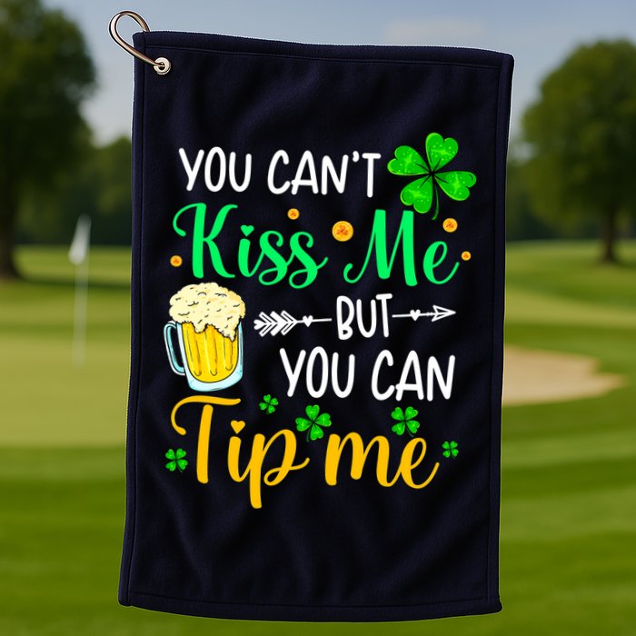 St Patrick's Day Lucky Shamrock Waitress Bartender Waiter Golf Towel