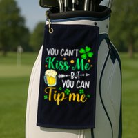 St Patrick's Day Lucky Shamrock Waitress Bartender Waiter Golf Towel