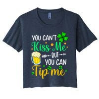St Patrick's Day Lucky Shamrock Waitress Bartender Waiter Crop Top