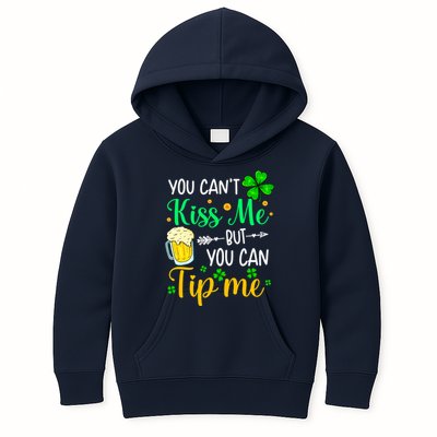 St Patrick's Day Lucky Shamrock Waitress Bartender Waiter Kids Hoodie