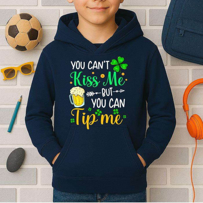 St Patrick's Day Lucky Shamrock Waitress Bartender Waiter Kids Hoodie