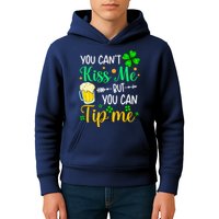 St Patrick's Day Lucky Shamrock Waitress Bartender Waiter Kids Hoodie