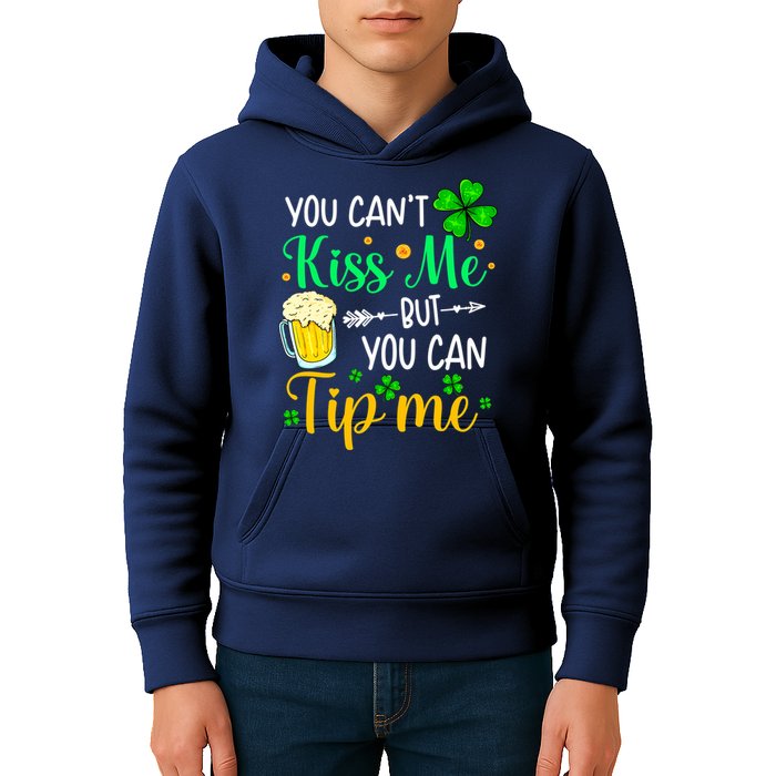 St Patrick's Day Lucky Shamrock Waitress Bartender Waiter Kids Hoodie