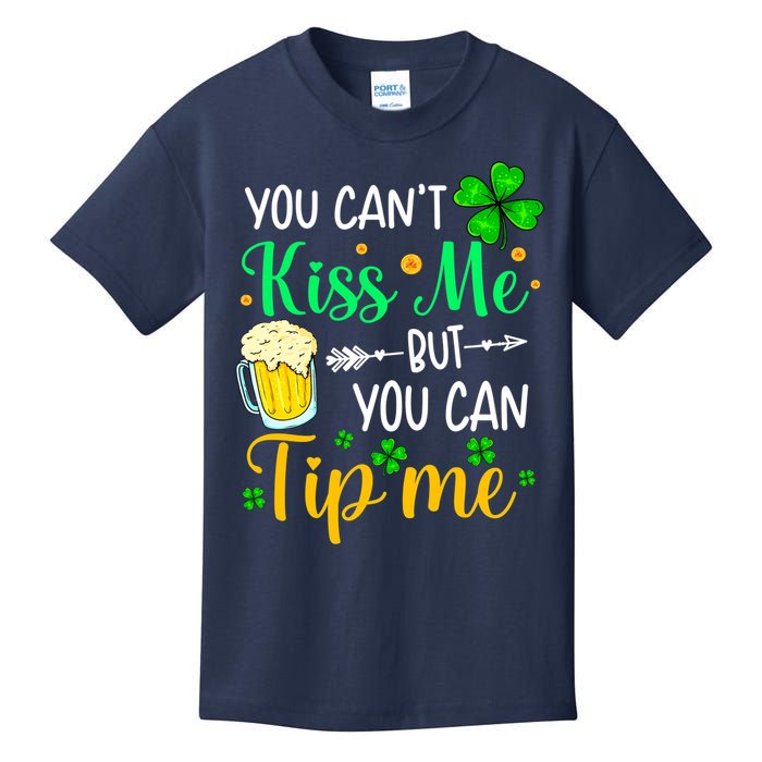 St Patrick's Day Lucky Shamrock Waitress Bartender Waiter Kids T-Shirt