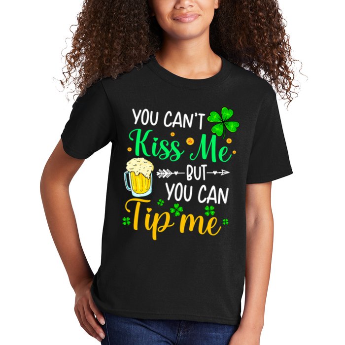 St Patrick's Day Lucky Shamrock Waitress Bartender Waiter Kids T-Shirt