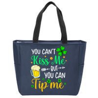 St Patrick's Day Lucky Shamrock Waitress Bartender Waiter Zip Tote Bag