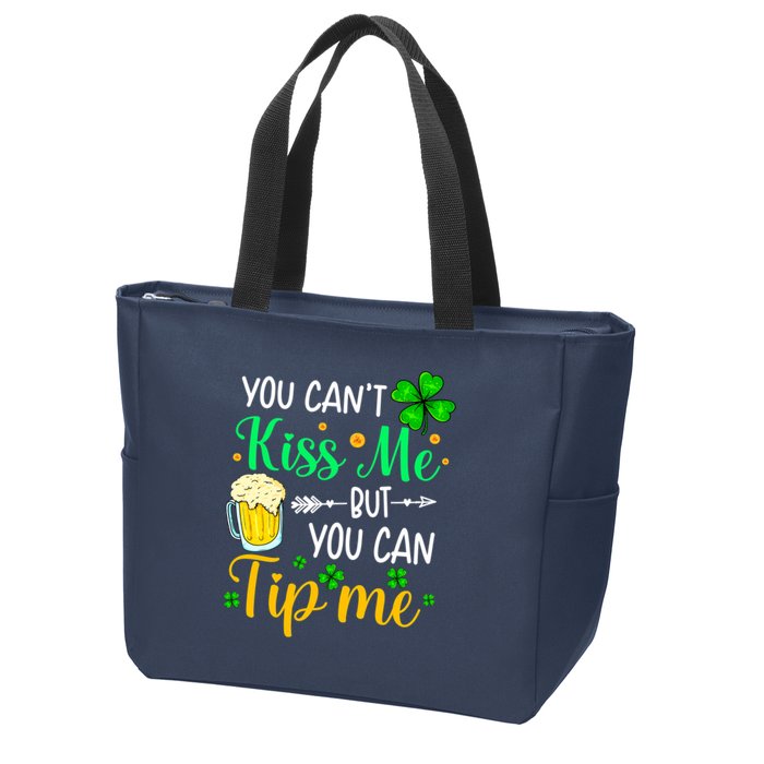 St Patrick's Day Lucky Shamrock Waitress Bartender Waiter Zip Tote Bag