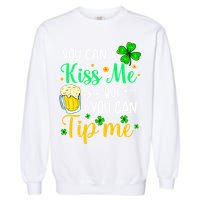 St Patrick's Day Lucky Shamrock Waitress Bartender Waiter Garment-Dyed Sweatshirt
