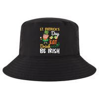 St Patricks Day Eat Drink And Be Irish Funny Leprechaun Cool Comfort Performance Bucket Hat