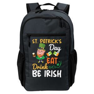 St Patricks Day Eat Drink And Be Irish Funny Leprechaun Daily Commute Backpack