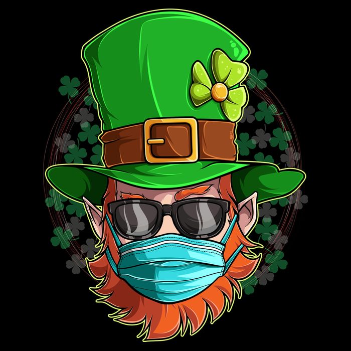 St Patricks Day Quarantined Masked Leprechaun City Backpack