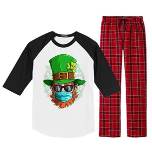 St Patricks Day Quarantined Masked Leprechaun Raglan Sleeve Pajama Set