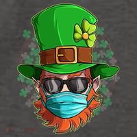 St Patricks Day Quarantined Masked Leprechaun Vector Backpack