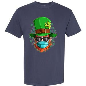 St Patricks Day Quarantined Masked Leprechaun Garment-Dyed Heavyweight T-Shirt