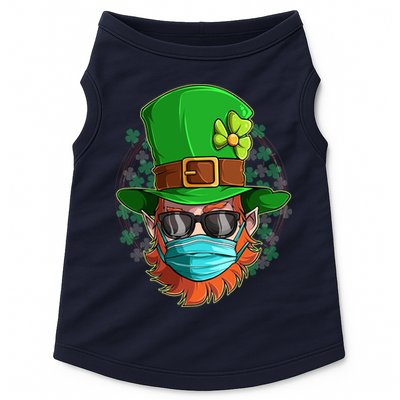 St Patricks Day Quarantined Masked Leprechaun Doggie Tank