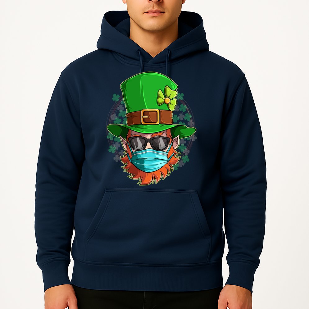 St Patricks Day Quarantined Masked Leprechaun Hoodie