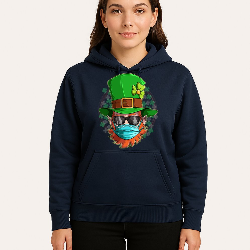 St Patricks Day Quarantined Masked Leprechaun Hoodie