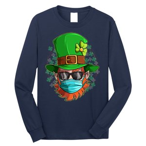 St Patricks Day Quarantined Masked Leprechaun Long Sleeve Shirt