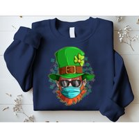 St Patricks Day Quarantined Masked Leprechaun Sweatshirt