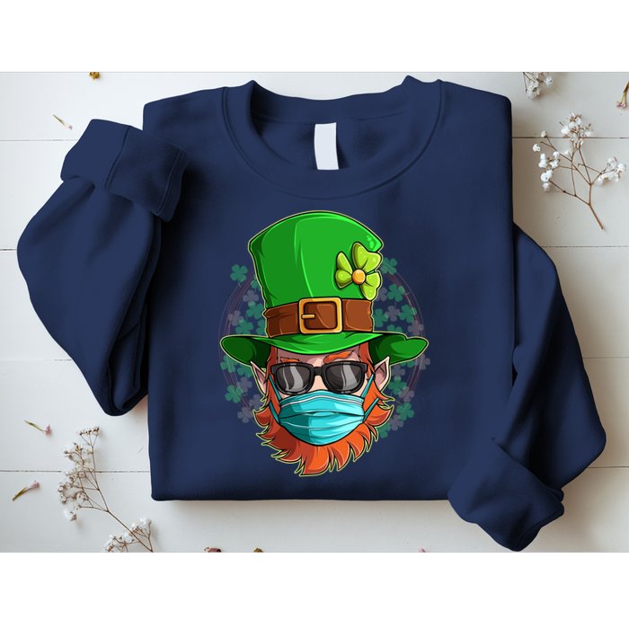 St Patricks Day Quarantined Masked Leprechaun Sweatshirt