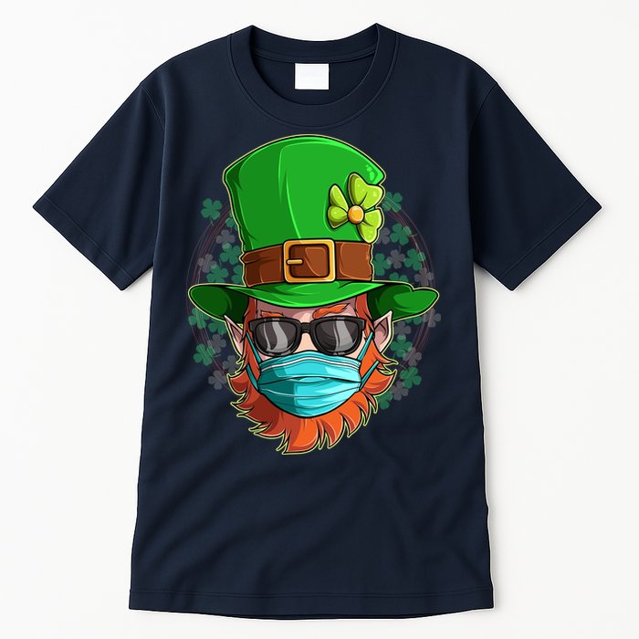 St Patricks Day Quarantined Masked Leprechaun Tall T-Shirt