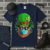 St Patricks Day Quarantined Masked Leprechaun Tall T-Shirt