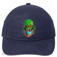 St Patricks Day Quarantined Masked Leprechaun 7-Panel Snapback Hat