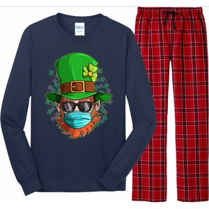 St Patricks Day Quarantined Masked Leprechaun Long Sleeve Pajama Set