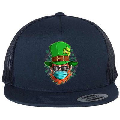 St Patricks Day Quarantined Masked Leprechaun Flatbill Hat