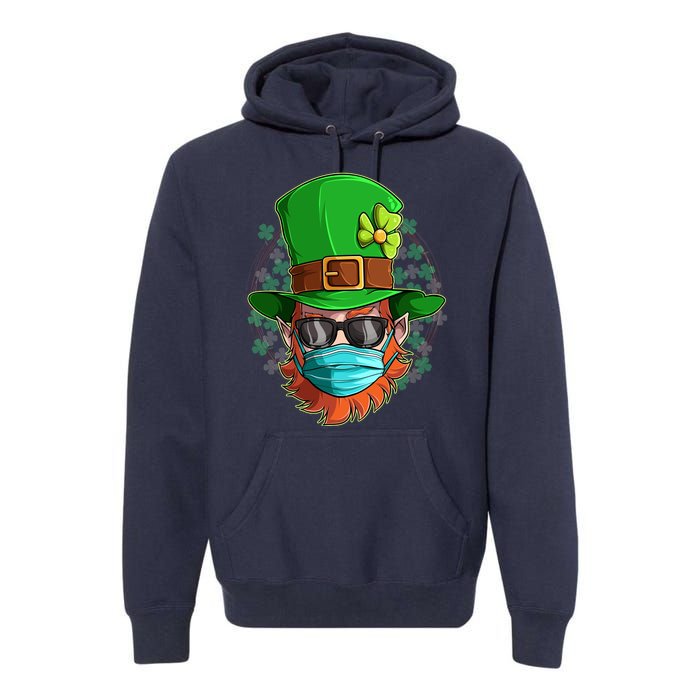 St Patricks Day Quarantined Masked Leprechaun Premium Hoodie