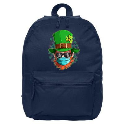 St Patricks Day Quarantined Masked Leprechaun 16 in Basic Backpack