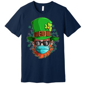 St Patricks Day Quarantined Masked Leprechaun Premium T-Shirt