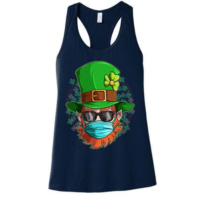 St Patricks Day Quarantined Masked Leprechaun Womens Tank Top