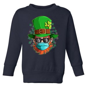 St Patricks Day Quarantined Masked Leprechaun Toddler Sweatshirt